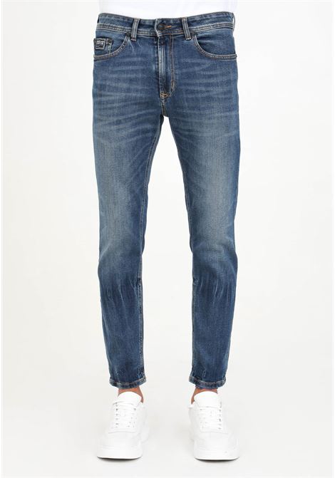 Jeans skinny in denim blu da uomo VERSACE JEANS COUTURE | 77GAB5K0DW042WO1904